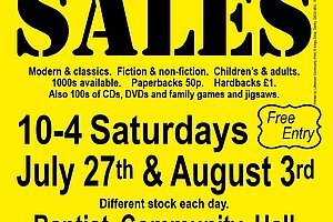 Book Sales 10-4 July 27th and 3rd August