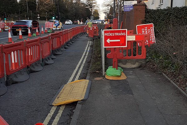 Temp pedestrian crossing