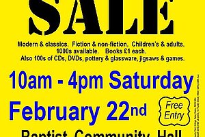 Book sale 22nd February 2025 poster