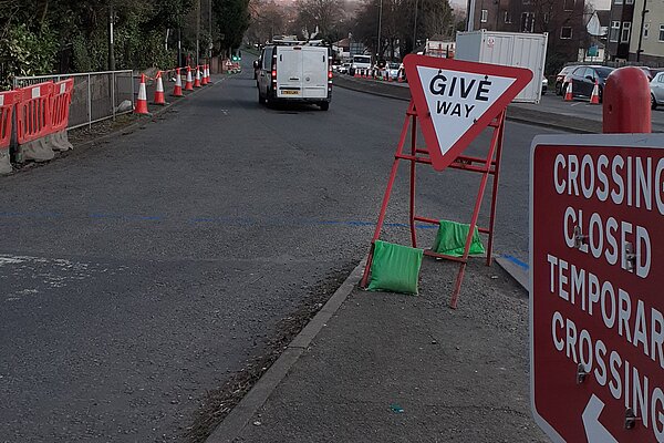 Alternative pedestrian route